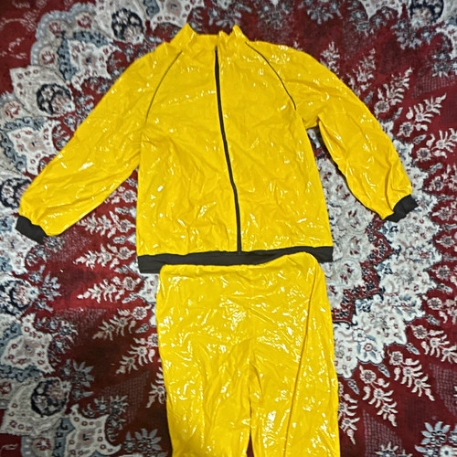 Yellow pvc ali set jacket - yellow, g