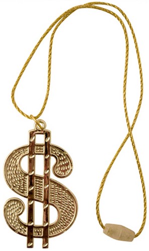 Dollar medallion necklace - dollar,